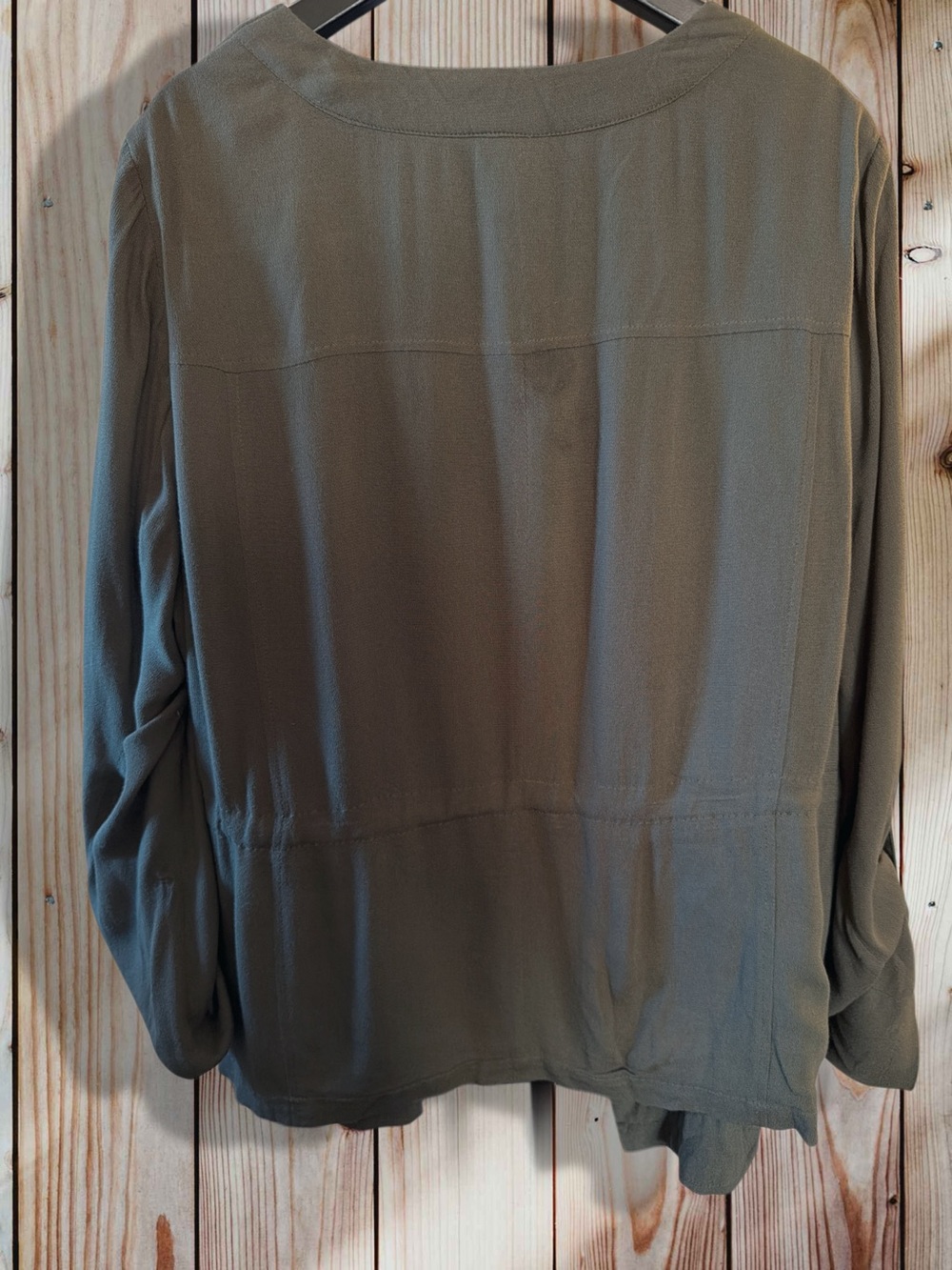 Torrid Olive Utility Drawstring Jacket - Picture 7 of 9